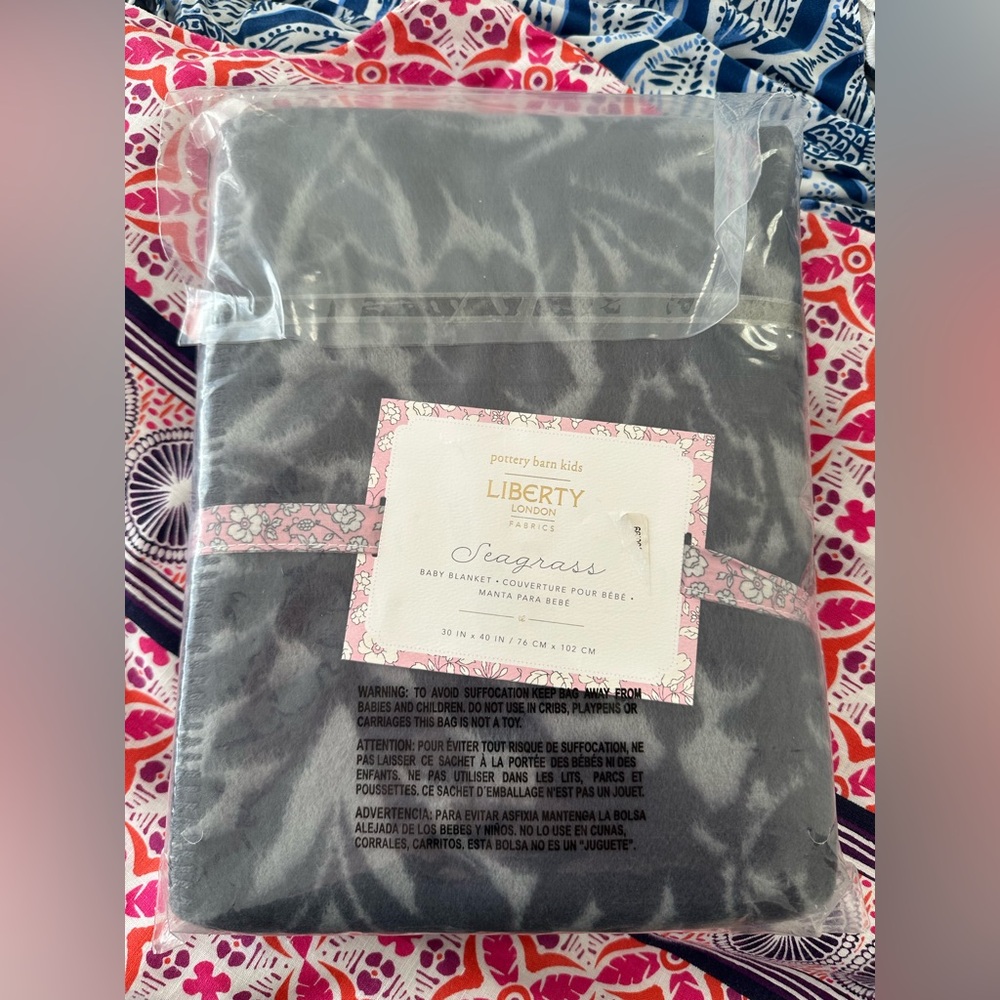 Liberty London Seagrass Baby Blanket